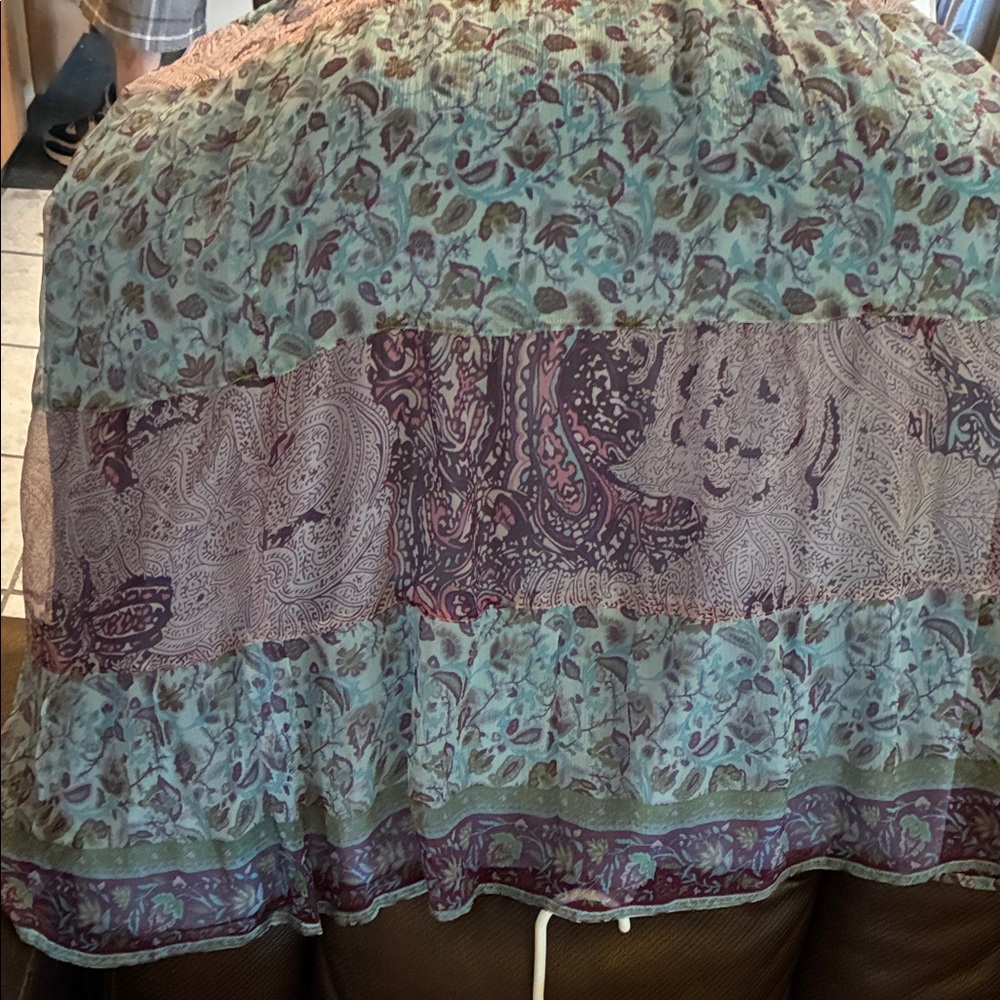 Floral and Paisley Patterned Skirt